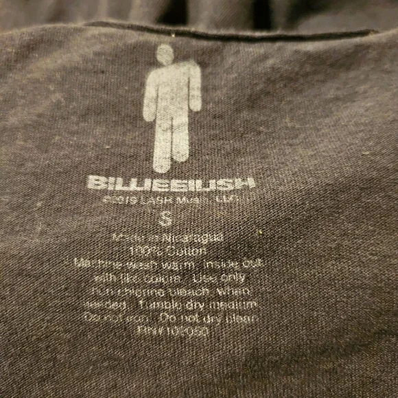 Billie Eilish Black Spider Band Shirt Size Small - Picture 6 of 6